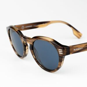 NEW Burberry BE4404 409680 Brown Dark Blue Square Unisex Sunglasses BE 4404